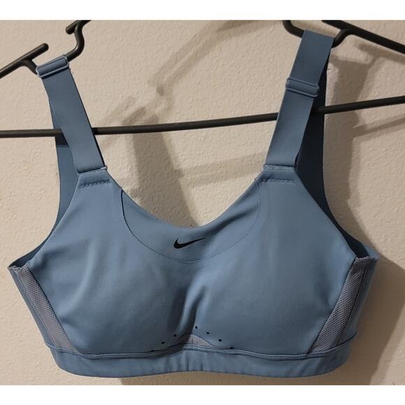 Nike Dri-Fit Sports Bra Size XS Teal Padded Adjustable Straps - Picture 1 of 8